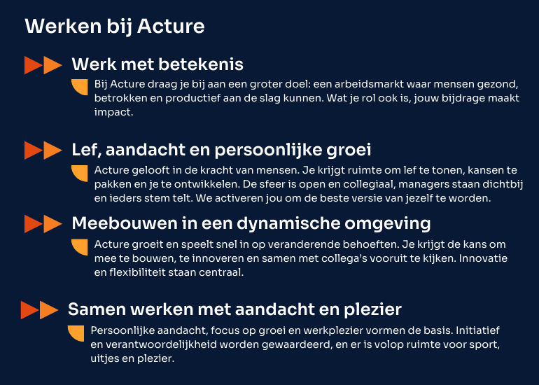 Werken bij Acture als Acceptant Verzekeringen